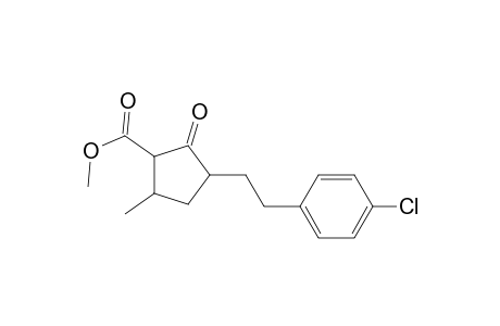 Methyl 5-methyl-2-oxo-3-[2-(4-chlorophenyl)ethyl]cyclopentanecarboxylate