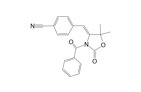 (Z)-4-((3-Benzoyl-5,5-dimethyl-2-oxooxazolidin-4-ylidene)-methyl)benzonitrile