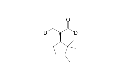 2-[2',2',3'-Trimethylcyclopent-3'-en-1'-yl]-(1,3-dideuterio)-propanal