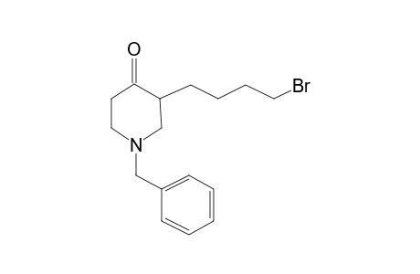 4-Piperidinone, 3-(4-bromobutyl)-1-(phenylmethyl)-