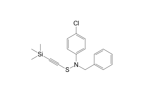 N-Benzyl-4-chloro-N-[2-(trimethylsilyl)ethynylthio]benzenamine