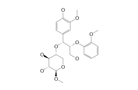 2R,3R;(2R,3R)-1-(4-HYDROXY-3-METHOXYPHENYL)-1-O-(1-O-METHYL,4-DEOXY-BETA-D-XYLOPYRANOS-4-YL)-2-(2-METHOXYPHENOXY)-PROPANE-1,3-DIOL