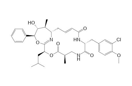 (1S,3E,7R,11R,14S,17S,18R,19S)-7-(3-chloro-4-methoxy-benzyl)-18-hydroxy-14-isobutyl-11,19-dimethyl-17-phenyl-13,16-dioxa-6,9,20-triazabicyclo[13.4.1]eicosa-3,15(20)-diene-5,8,12-trione