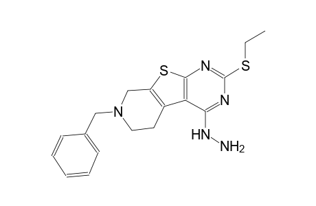 7-benzyl-4-hydrazino-5,6,7,8-tetrahydropyrido[4',3':4,5]thieno[2,3-d]pyrimidin-2-yl ethyl sulfide
