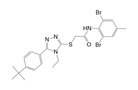 2-{[5-(4-tert-butylphenyl)-4-ethyl-4H-1,2,4-triazol-3-yl]sulfanyl}-N-(2,6-dibromo-4-methylphenyl)acetamide