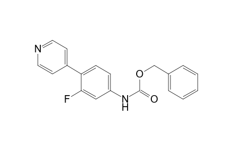 (phenylmethyl) N-(3-fluoranyl-4-pyridin-4-yl-phenyl)carbamate