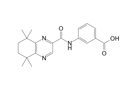 3-[(5,5,8,8-tetramethyl-6,7-dihydroquinoxalin-2-yl)carbonylamino]benzoic acid