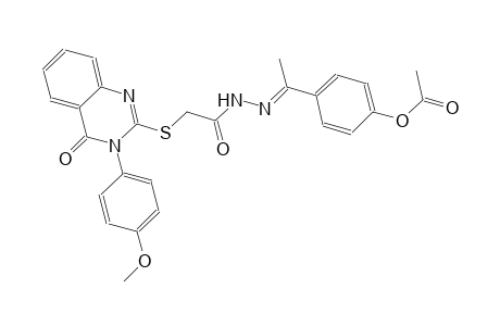 4-[(1E)-N-({[3-(4-methoxyphenyl)-4-oxo-3,4-dihydro-2-quinazolinyl]sulfanyl}acetyl)ethanehydrazonoyl]phenyl acetate