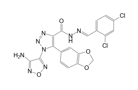 1-(4-amino-1,2,5-oxadiazol-3-yl)-5-(1,3-benzodioxol-5-yl)-N'-[(E)-(2,4-dichlorophenyl)methylidene]-1H-1,2,3-triazole-4-carbohydrazide