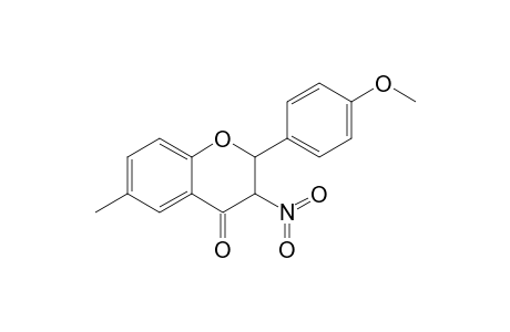 3-Nitro-2-(4-methoxyphenyl)-6-methyl-2,3-dihydro-4H-1-benzopyran-4-one