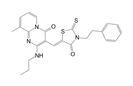 4H-pyrido[1,2-a]pyrimidin-4-one, 9-methyl-3-[(Z)-[4-oxo-3-(2-phenylethyl)-2-thioxo-5-thiazolidinylidene]methyl]-2-(propylamino)-