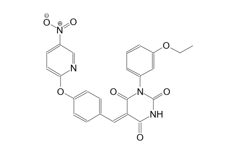 (5Z)-1-(3-ethoxyphenyl)-5-{4-[(5-nitro-2-pyridinyl)oxy]benzylidene}-2,4,6(1H,3H,5H)-pyrimidinetrione