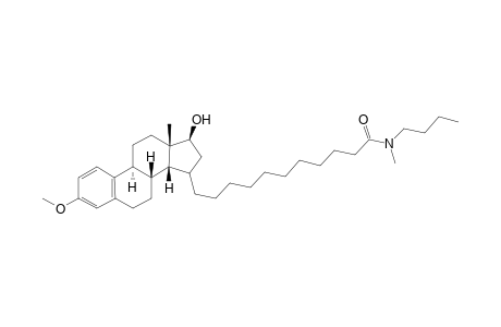 N-Butyl,N-methyl-11-(3'-methoxy-17'.beta.-hydroxy-1',3',5'(10')-estratrien-15'(.alpha.,beta.)-yl)undecanamide
