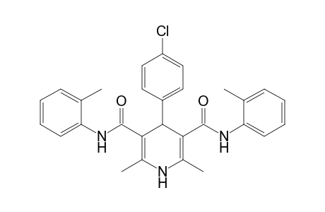 4-(4-Chlorophenyl)-2,6-dimethyl-3,5-bis-N-(2-methylphenyl)-carbamoyl-1,4-dihydropyridine