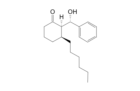 (2RS,2(1SR),3SR)-3-Hexyl-2-(1-hydroxy-1-phenylmethyl)cyclohexan-1-one