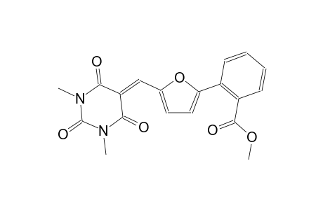 benzoic acid, 2-[5-[(tetrahydro-1,3-dimethyl-2,4,6-trioxo-5(2H)-pyrimidinylidene)methyl]-2-furanyl]-, methyl ester
