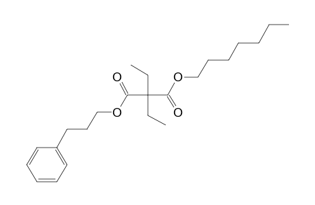 Diethylmalonic acid, heptyl 3-phenylpropyl ester