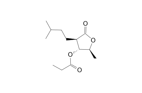 (2S,3R,4R)-4-Isopentyl-2-methyl-5-oxotetrahydrofuran-3-yl propionate