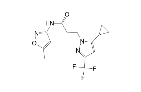 3-[5-cyclopropyl-3-(trifluoromethyl)-1H-pyrazol-1-yl]-N-(5-methyl-3-isoxazolyl)propanamide