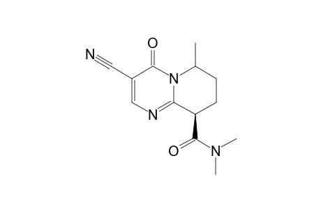 CIS-6-METHYL-9,9-N-DIMETHYLCARBAMOYL-4-OXO-TETRAHYDRO-4H-PYRIDO-[1,2-A]-PYRIMIDIN-3-CARBONITRILE