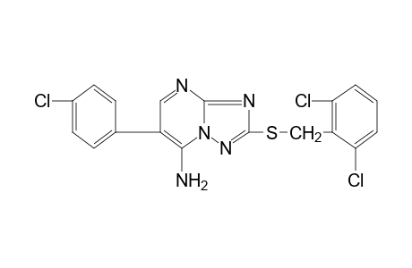 7-AMINO-6-(p-CHLOROPHENYL)-2-[(2,6-DICHLOROBENZYL)THIO]-s-TRIAZOLO[1,5-a]PYRIMIDINE
