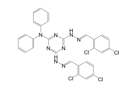 benzaldehyde, 2,4-dichloro-, [4-[(2E)-2-[(2,4-dichlorophenyl)methylene]hydrazino]-6-(diphenylamino)-1,3,5-triazin-2-yl]hydrazone