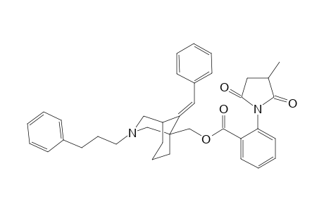 (E)-{9-(benzylidene)-3-(3-pheny-lpropyl)-3-azabicyclo[3.3.1]nonan-1-yl}methyl 2-(3-Methyl-2,5-dioxopyrrolidin-1-yl)benzoate