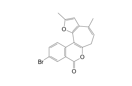 2,4-Dimethyl-10-bromofuro[2',3' : 3,4]cyclohepta[1,2-c]isochromen-8(6H)-one