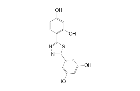 2-(2,4-Dihydroxyphenyl)-5-(3,5-dihydroxyphenyl)-1,3,4-thiadiazole
