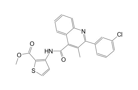 methyl 3-({[2-(3-chlorophenyl)-3-methyl-4-quinolinyl]carbonyl}amino)-2-thiophenecarboxylate