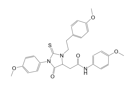 N-(4-methoxyphenyl)-2-{1-(4-methoxyphenyl)-3-[2-(4-methoxyphenyl)ethyl]-5-oxo-2-thioxo-4-imidazolidinyl}acetamide
