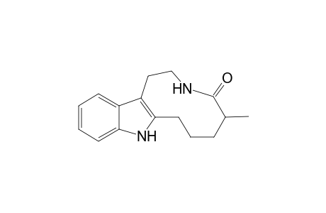 9-Methylindolo[2,3-a]-1-azacyclodecane-8-one