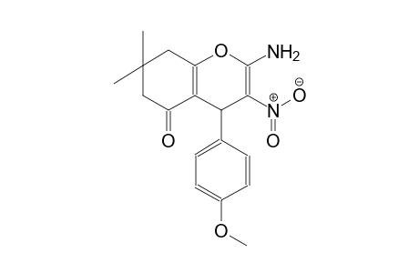 5H-1-benzopyran-5-one, 2-amino-4,6,7,8-tetrahydro-4-(4-methoxyphenyl)-7,7-dimethyl-3-nitro-