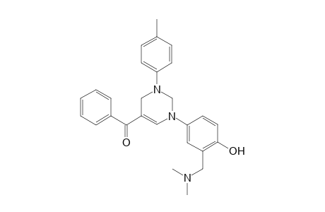 5-Benzoyl-1-(3-dimethylaminomethyl-4-hydroxyphenyl)-3-p-tolyl-1,2,3,4-tetrahydropyrimidine