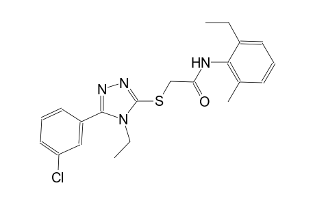 2-{[5-(3-chlorophenyl)-4-ethyl-4H-1,2,4-triazol-3-yl]sulfanyl}-N-(2-ethyl-6-methylphenyl)acetamide