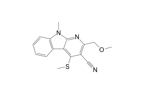 3-Cyano-2-methoxymethyl-9-methyl-4-(methylthio)pyrido[2,3-b]indole