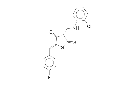 (5E)-3-[(2-Chloroanilino)methyl]-5-(4-fluorobenzylidene)-2-thioxo-1,3-thiazolidin-4-one