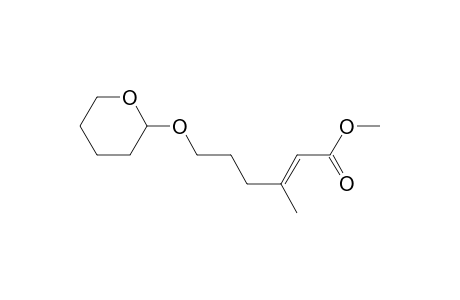 (E)-3-methyl-6-(2-oxanyloxy)-2-hexenoic acid methyl ester