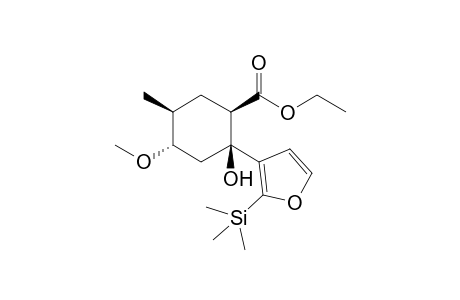 Ethyl (1R,2S,4S,5S)-2-hydroxy-4methoxy-5-methyl-2-(2-trimethylsilyl-3-furyl)cyclohexanecarboxylate