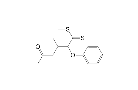 Methyl 3-methyl-5-oxy-2-phenoxyhexanedithioate