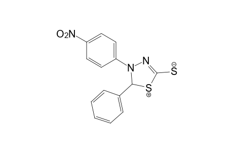 5-(p-nitrophenyl)-4-phenyl-1,3,4-thiadiazolidine-2-thiol, meso-ionic didehydro derivitive