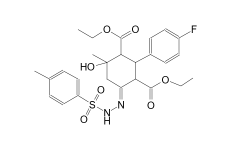 1,3-cyclohexanedicarboxylic acid, 2-(4-fluorophenyl)-4-hydroxy-4-methyl-6-[[(4-methylphenyl)sulfonyl]hydrazono]-, diethyl ester, (6E)-