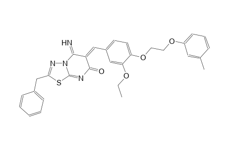 7H-[1,3,4]thiadiazolo[3,2-a]pyrimidin-7-one, 6-[[3-ethoxy-4-[2-(3-methylphenoxy)ethoxy]phenyl]methylene]-5,6-dihydro-5-imino-2-(phenylmethyl)-, (6Z)-