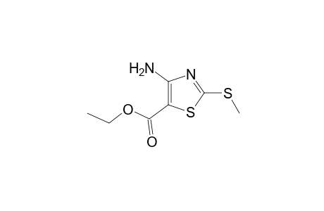 4-amino-2-(methylthio)-5-thiazolecarboxylic acid, ethyl ester