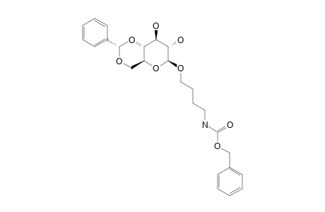 4-(BENZYLOXYCARBONYLAMINO)-BUTYL-4,6-O-BENZYLIDENE-BETA-D-GLUCOPYRANOSIDE