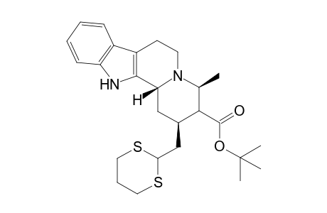 2beta-(1,3-Dithian-2-ylmethyl)-4beta-methyl-1,2,3,4,6,7,12,12bbeta-octahydroindolo[2,3-a]quinolizin-3-carboxylic acid tert-butyl ester