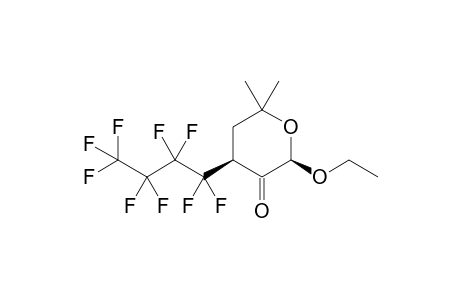 (2R*,4R* / 4S*)-2-Ethoxy-6,6-dimethyl-4-(perfluorobutyl)-tetrahydropyran-3-one