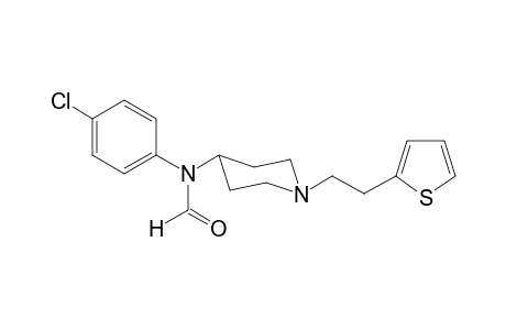 N-(4-Chlorophenyl)-N-(1-[(2-thiophen-2-yl)ethyl]piperidin-4-yl)formamide