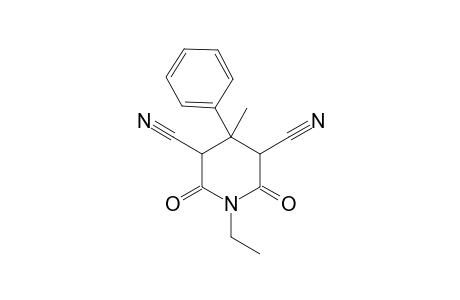 1-Ethyl-4-methyl-2,6-dioxo-4-phenylpiperidine-3,5-dicarbonitrile