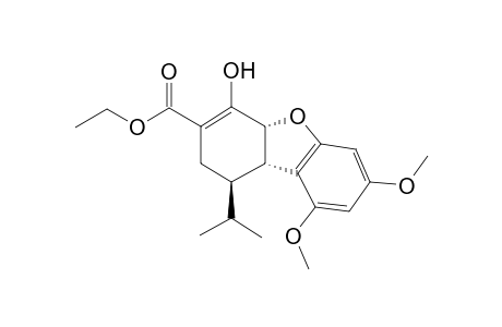 Ethyl rac-(1R,4aR,9bS)-4-Hydroxy-7,9-dimethoxy-1-(1-methylethyl)-1,2,4a,9b-tetrahydrodibenzofuran-3-carboxylate